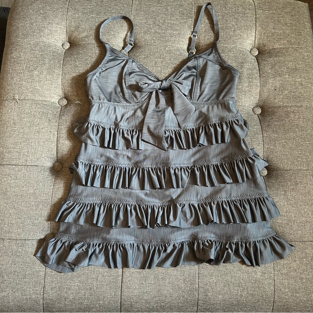 Betsey Johnson Layer Cake Tankini Top Sz S